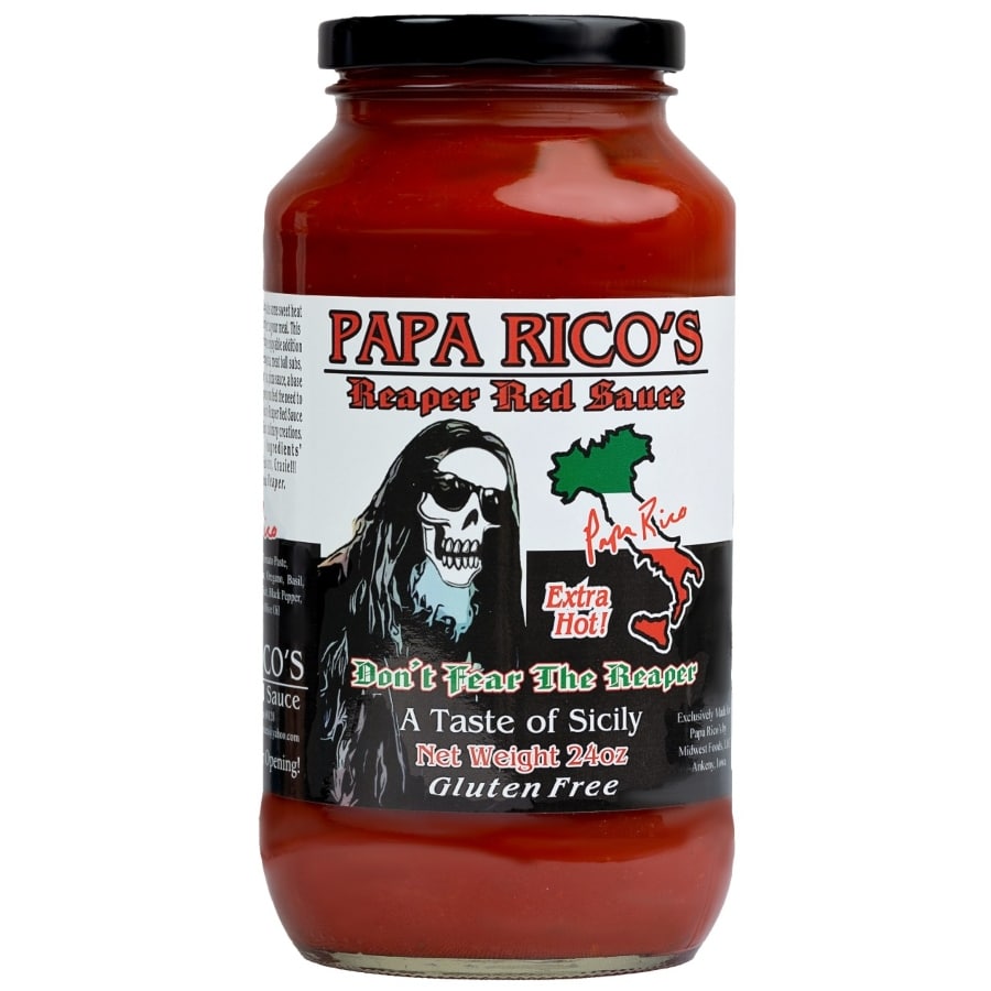 Papa Rico's Hot Reaper Red Sauce 24oz Bootleg Products