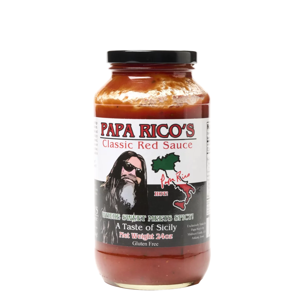 Papa Rico's Hot Red Sauce - 24oz -