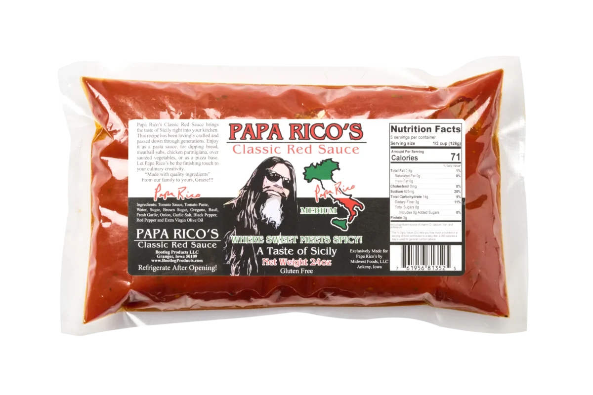 Papa Rico's Medium Red Sauce - 24oz -